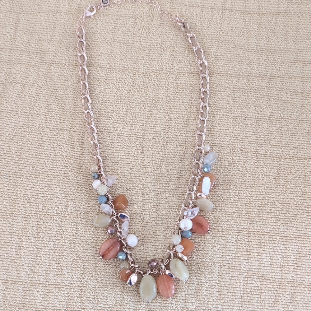 2/$10 Elegant Multi-Color Gemstone Necklace